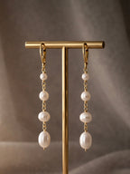 Boucles d’oreilles Cataleya pendantes en perles de culture – Or laminé gold filled