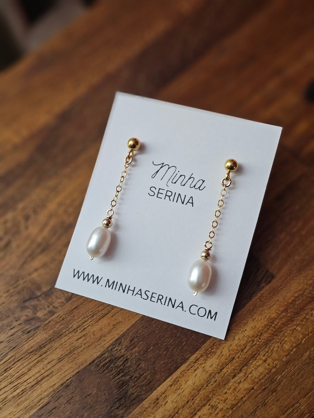 Boucles d’oreilles Lucia – Perles d’eau & gold filled