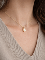 Collier pendentif perle de culture Lucia – Chaîne gold filled