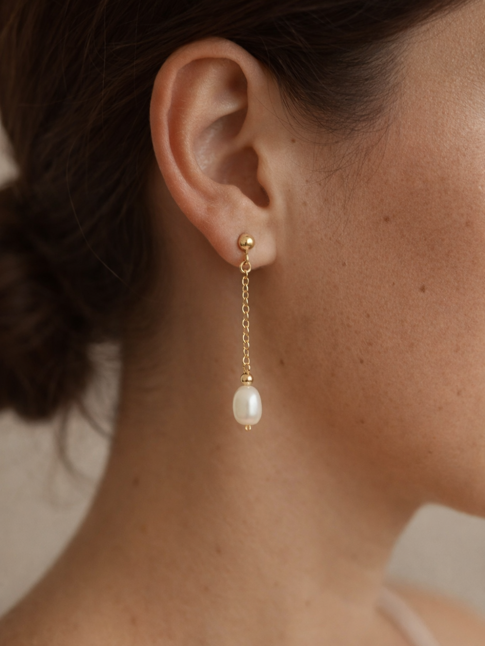 Boucles d’oreilles Lucia – Perles d’eau & gold filled