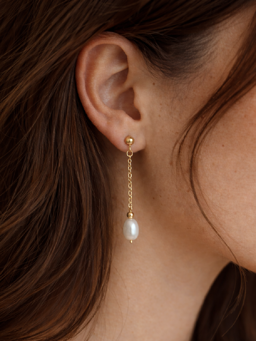 Boucles d’oreilles Lucia – Perles d’eau & gold filled