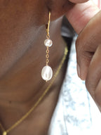 Boucles d’oreilles perles de culture et gold filled Krista