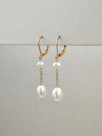Boucles d’oreilles perles de culture et gold filled Krista