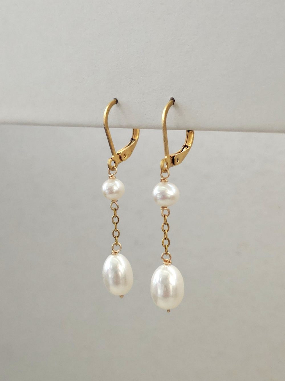 Boucles d’oreilles perles de culture et gold filled Krista