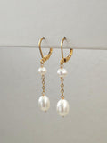Boucles d’oreilles perles de culture et gold filled Krista