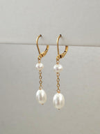Boucles d’oreilles perles de culture et gold filled Krista