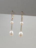 Boucles d’oreilles perles de culture et gold filled Krista