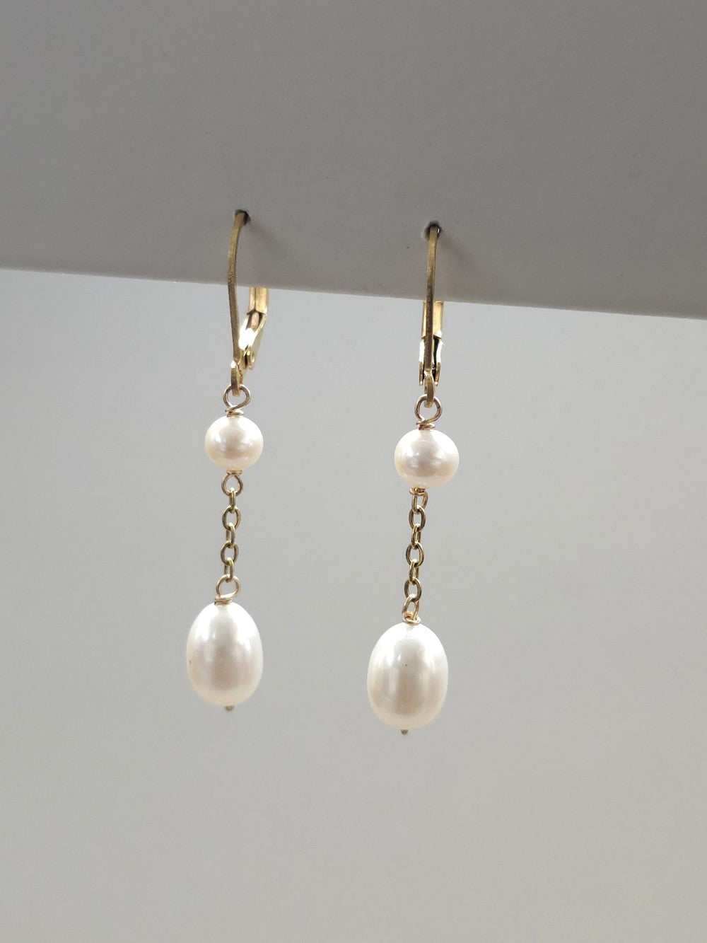 Boucles d’oreilles perles de culture et gold filled Krista