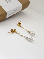 Boucles d’oreilles Lucia – Perles d’eau & gold filled