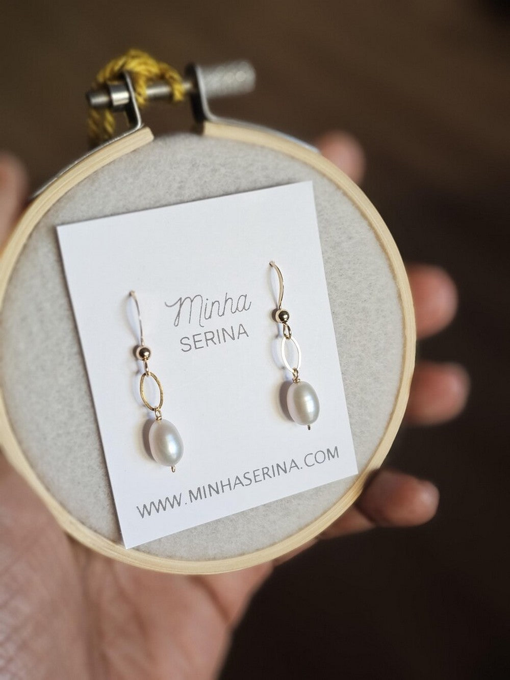 Boucles d'oreilles mailles ovales Capoeira