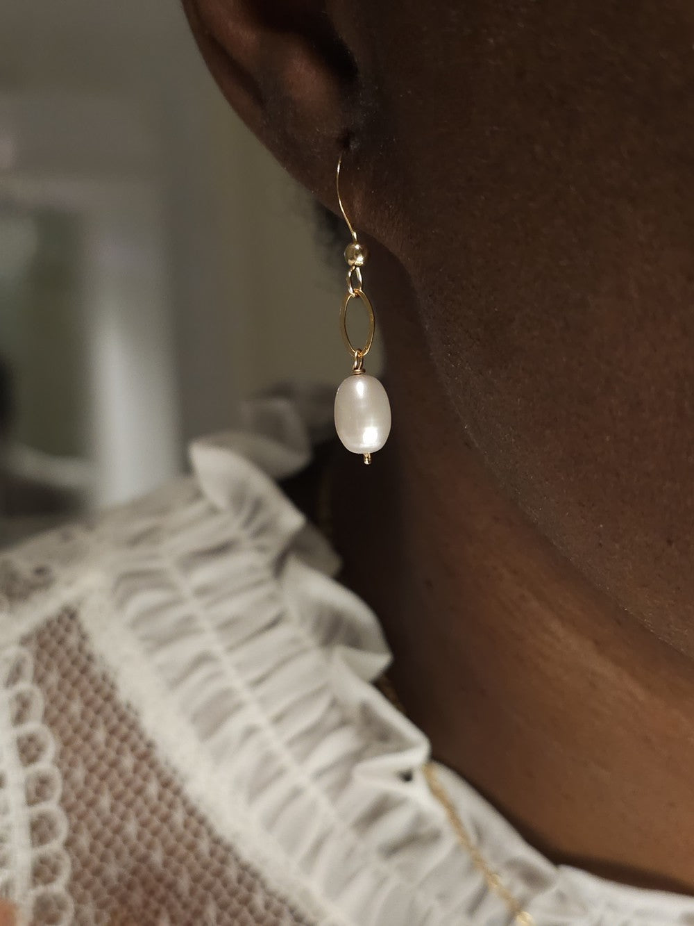 Boucles d'oreilles mailles ovales Capoeira