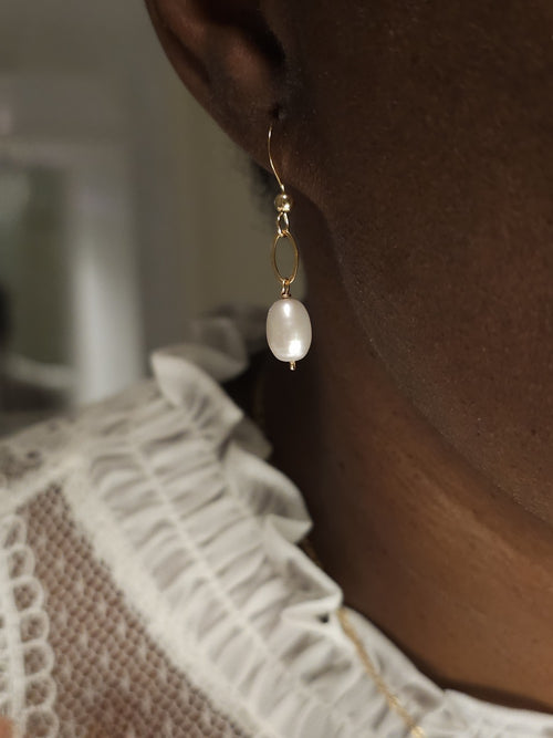 Boucles d'oreilles mailles ovales Capoeira