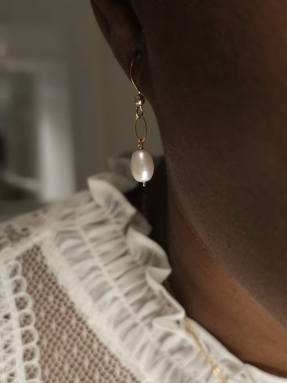 Boucles d'oreilles mailles ovales Capoeira