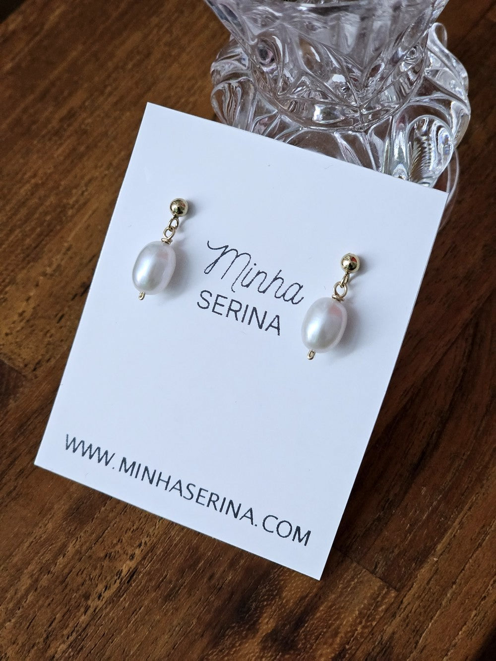 Clous d’oreilles perles d’eau douce olive – Gold Filled