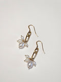 Boucles d’oreilles mailles figaro et perles de culture Paola