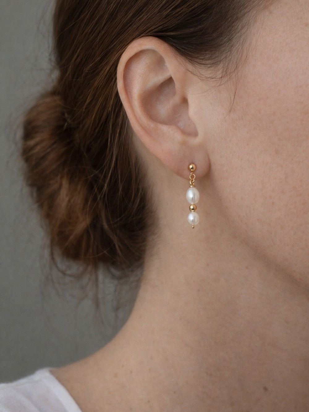 Clous d’oreilles Eugénia – Perles de culture & gold filled