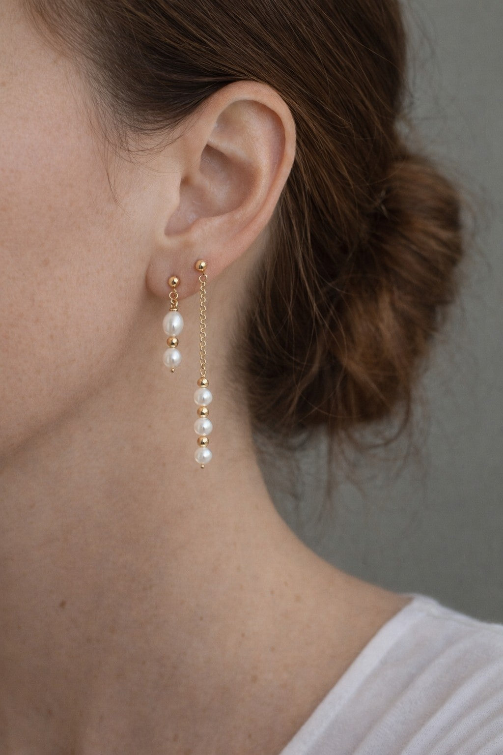 Boucles d'oreilles asymétriques Eugenia et Frances