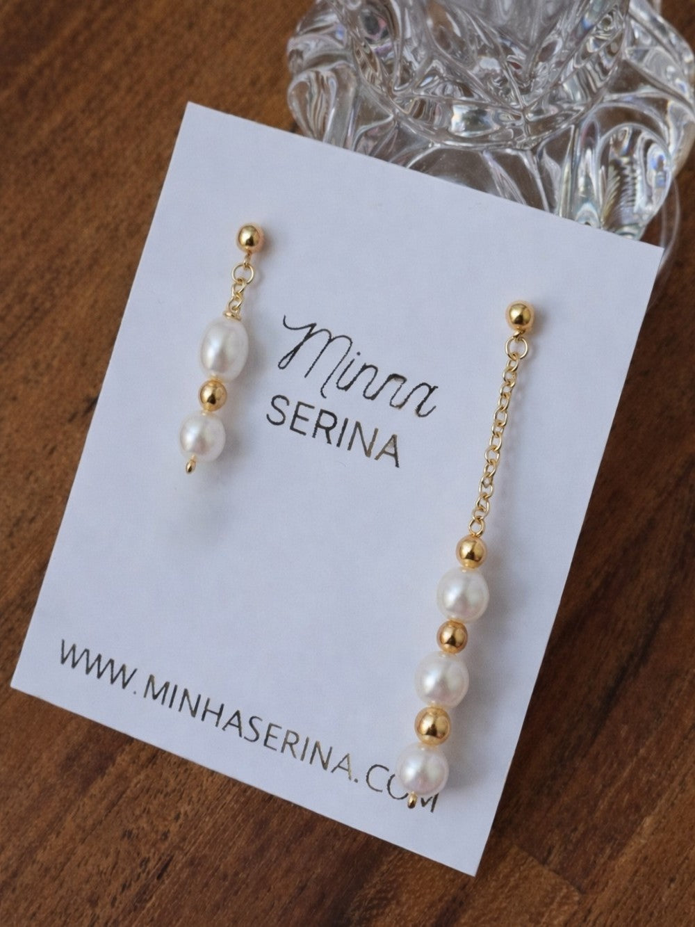 Boucles d'oreilles asymétriques Eugenia et Frances