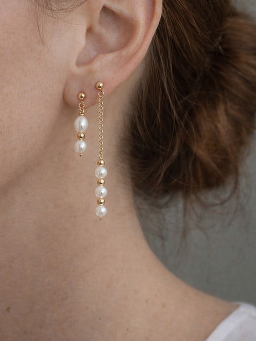 Boucles d'oreilles asymétriques Eugenia et Frances