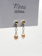 Boucles d’oreilles perles de culture roses Célia