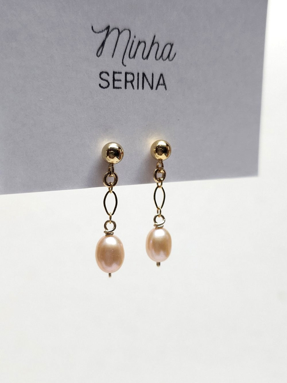 Boucles d’oreilles perles de culture roses Célia