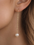 Boucles d’oreilles Bianca – Perles de culture d’eau douce, or laminé gold filled, bijou de mariage