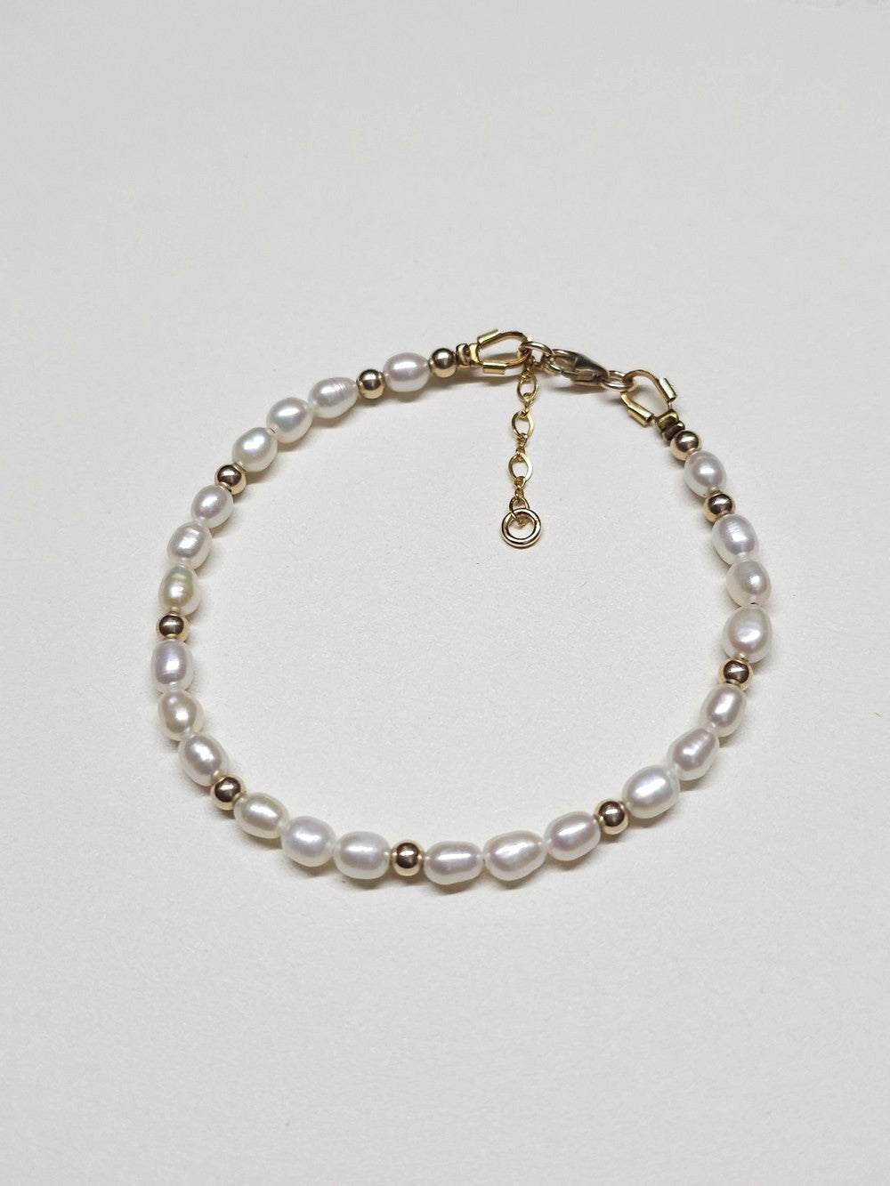 bracelet perles grains de riz gold filled Bruna