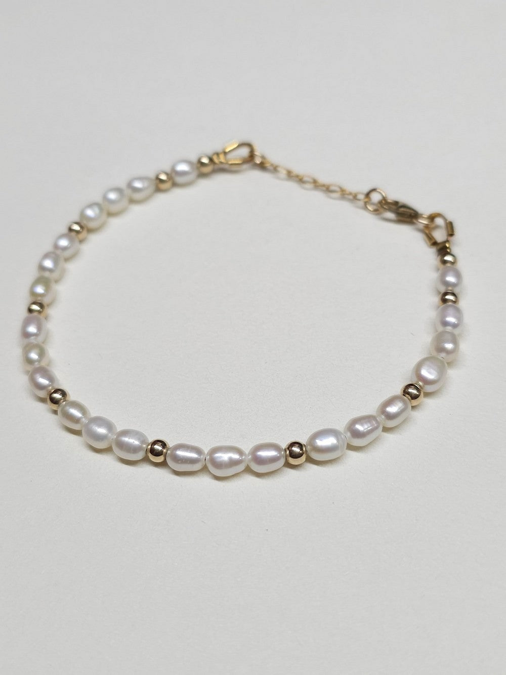 bracelet perles grains de riz gold filled Bruna