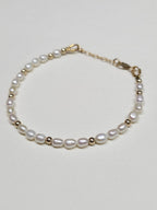 bracelet perles grains de riz gold filled Bruna