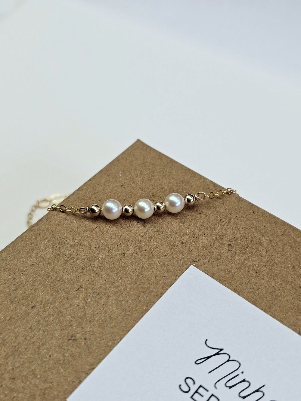 Collier Frances – Trilogie de perles de culture et perles gold filled or laminé