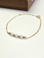Bracelet Frances – Trilogie de perles de culture et perles gold filled or laminé