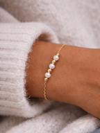 Bracelet Frances – Trilogie de perles de culture et perles gold filled or laminé