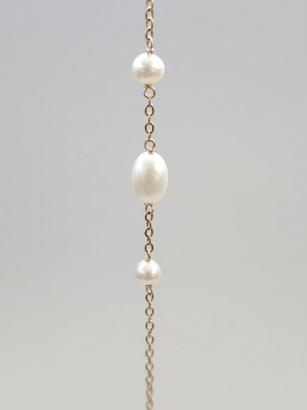 Bracelet perle de culture or laminé Krista