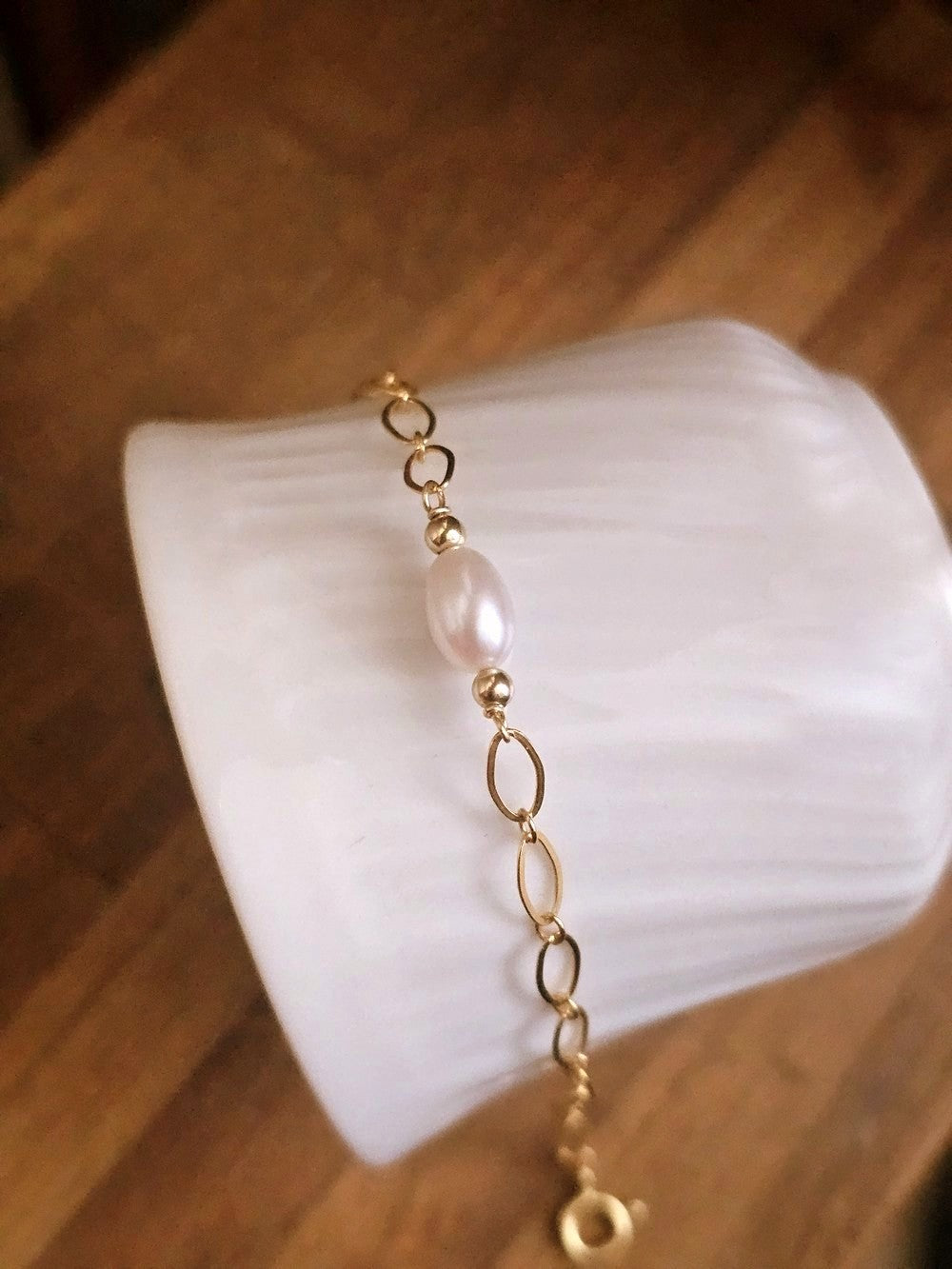 Bracelet perle d'eau mailles ovales Capoeira