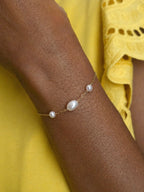 Bracelet perle de culture or laminé Krista
