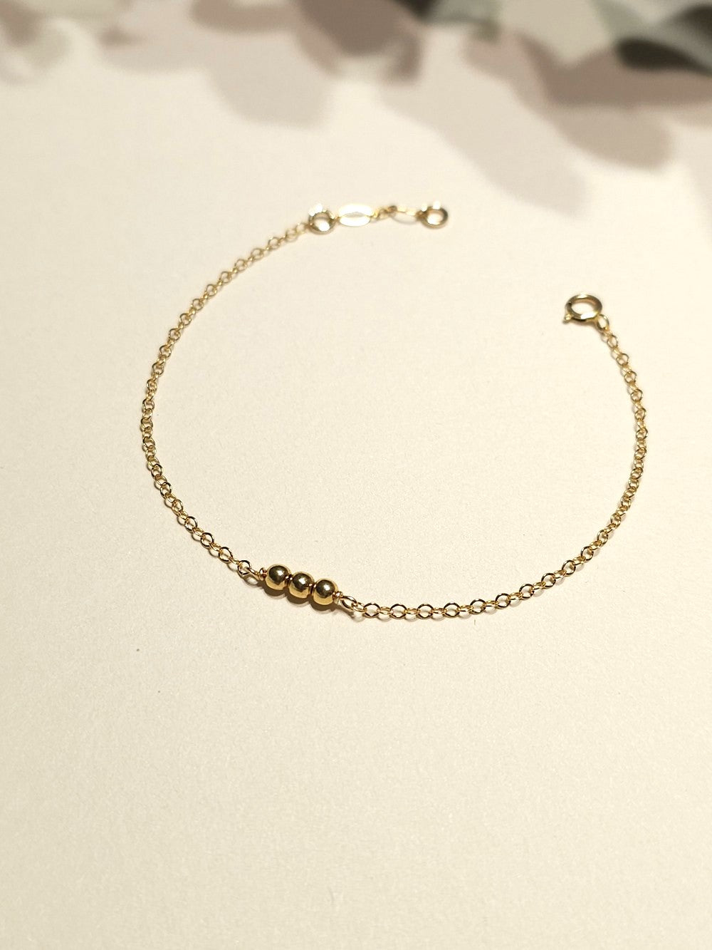 Bracelet Três pingos de Amor or laminé