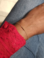Bracelet Três pingos de Amor or laminé