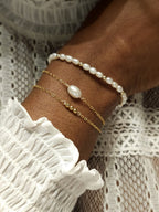 bracelet perles grains de riz gold filled Bruna