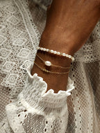 Bracelet Três pingos de Amor or laminé