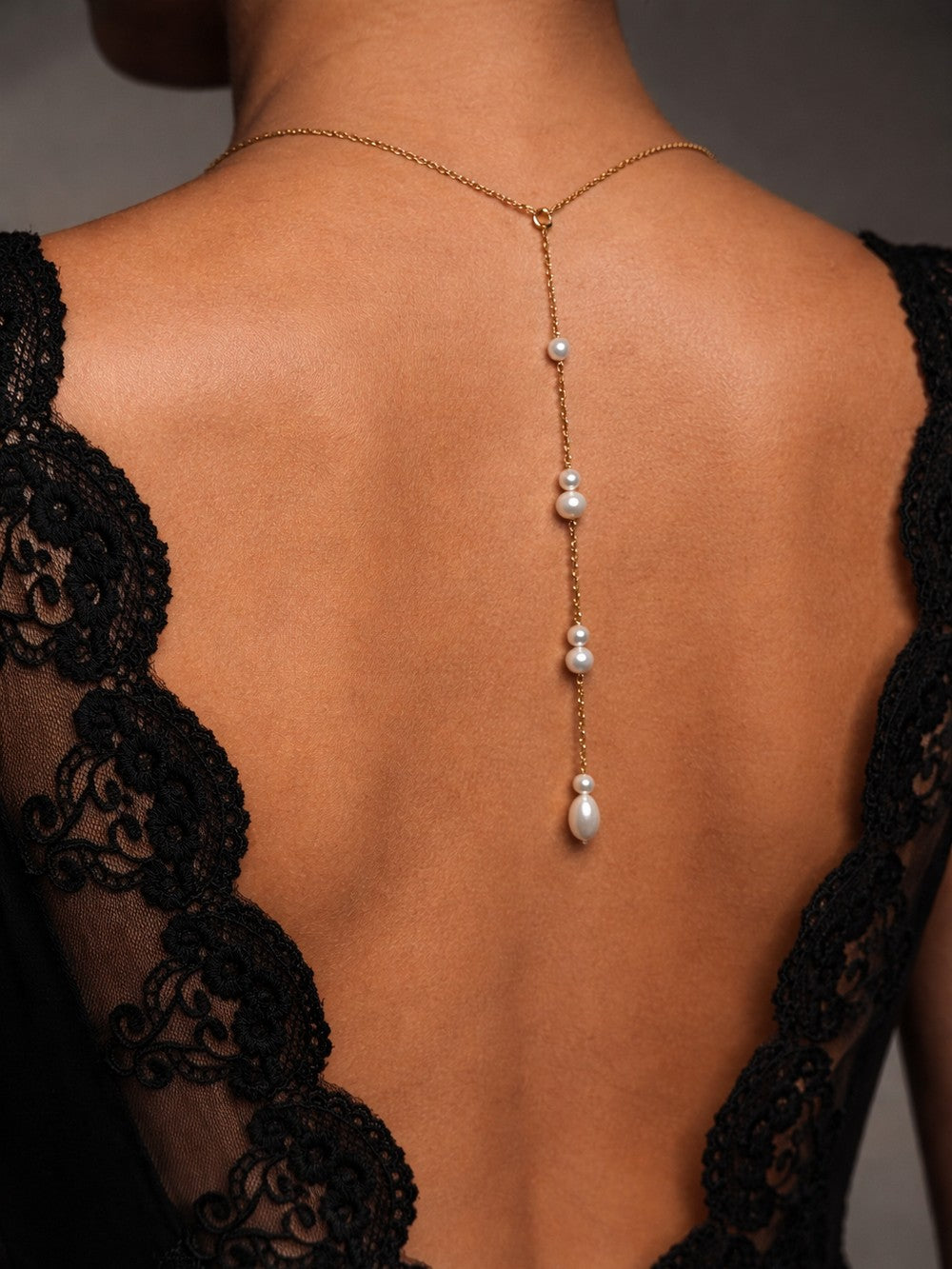 Collier de dos en perles de culture Marco