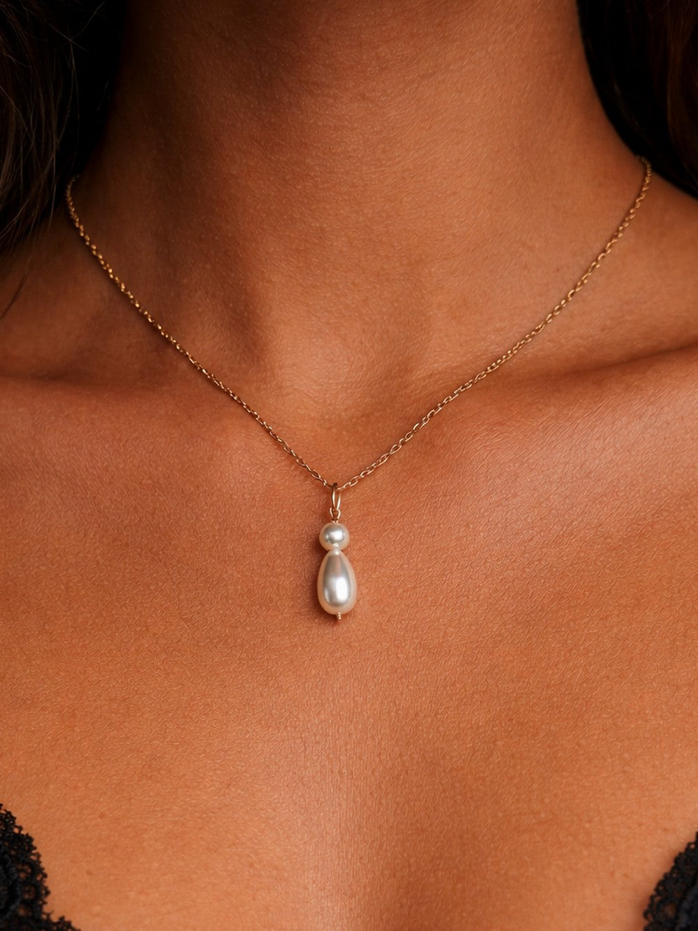 Collier de dos en perles de culture Marco
