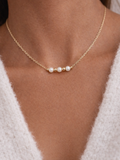 Collier Frances – Trilogie de perles de culture et perles gold filled or laminé