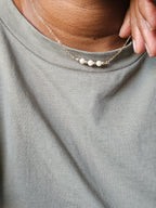 Collier Frances – Trilogie de perles de culture et perles gold filled or laminé