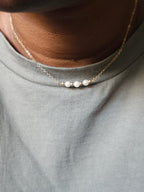 Collier Frances – Trilogie de perles de culture et perles gold filled or laminé