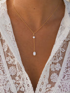 Collier pendentif Krista, gold filled or laminé et perles de culture