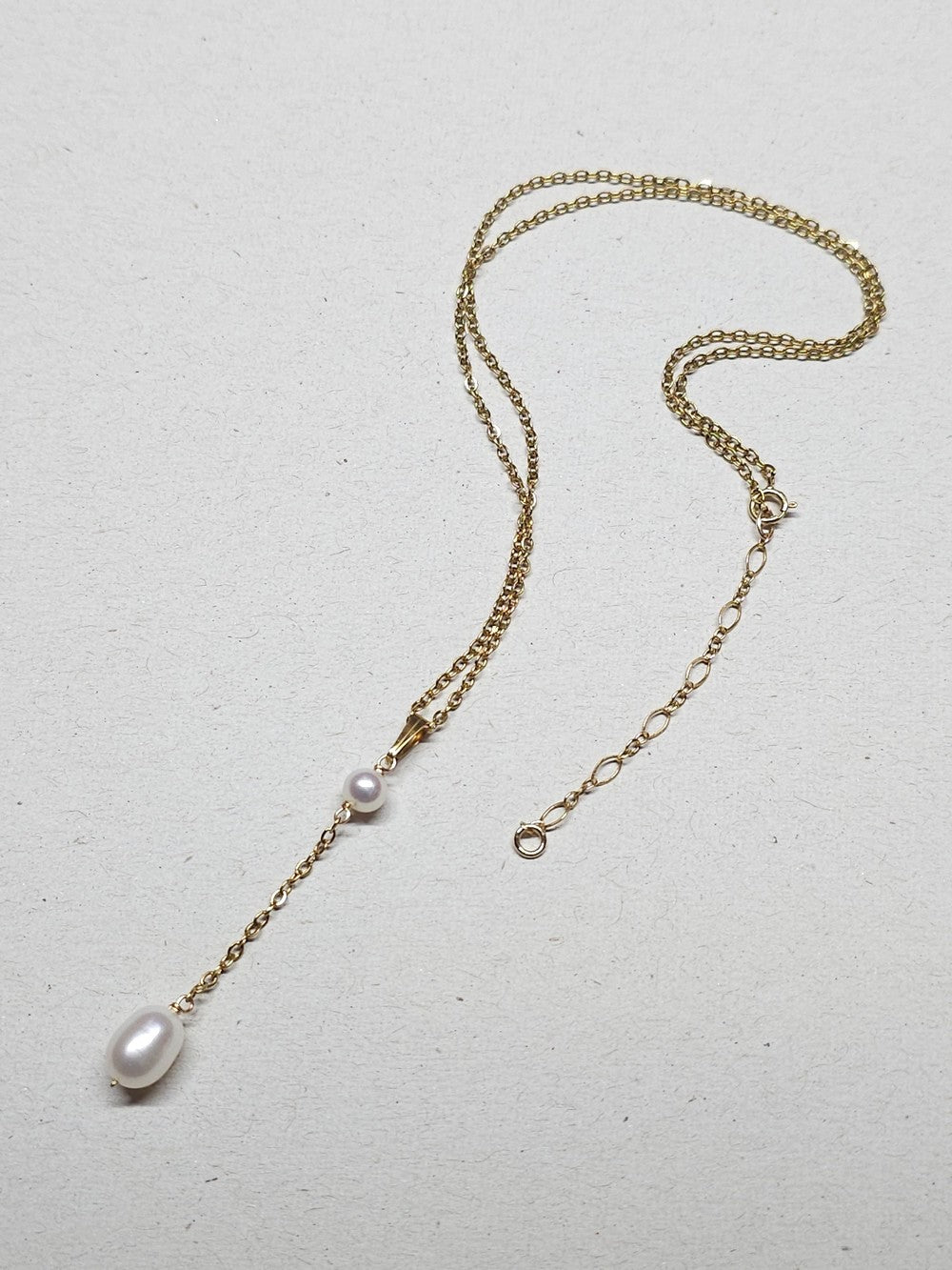 Collier pendentif Krista, gold filled or laminé et perles de culture