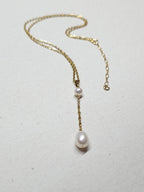 Collier pendentif Krista, gold filled or laminé et perles de culture
