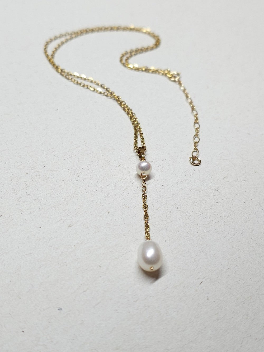 Collier pendentif Krista, gold filled or laminé et perles de culture