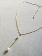 Collier pendentif Krista, gold filled or laminé et perles de culture