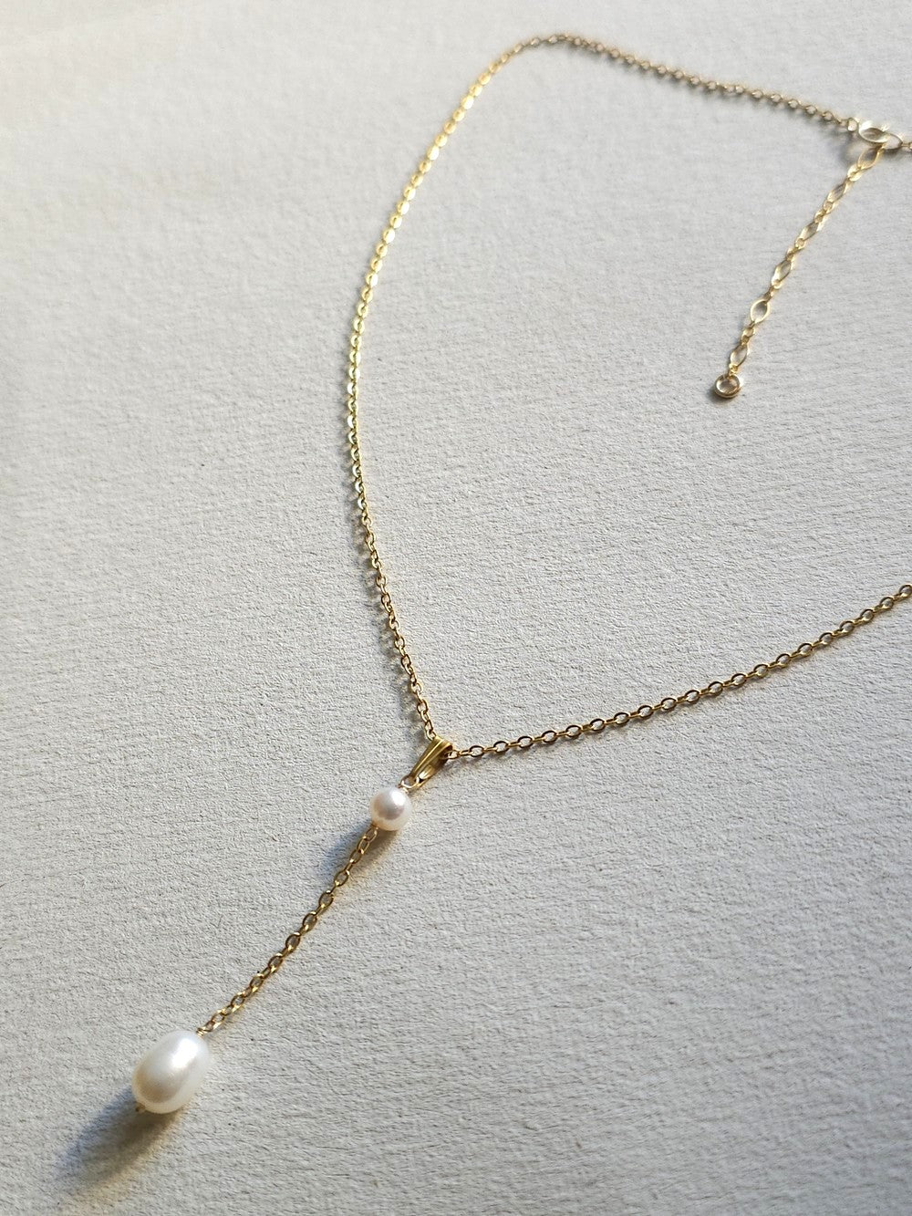 Collier pendentif Krista, gold filled or laminé et perles de culture